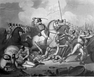 Cavalry charge against French infantry, Battle of Salamanca, 22nd July 1812, 1819