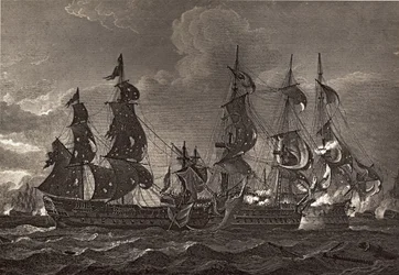 HMS Captain Boarding the San Nicholas and the San Josef