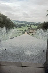 Chatsworth House from the Top of the Cascade, Derbyshire