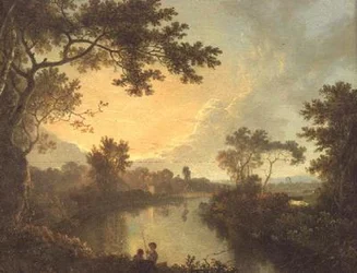 A View of the River Dee Near Eaton Hall