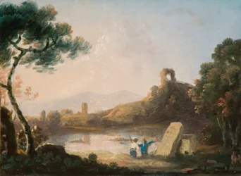 Lake Avernus with a Sarcophagus