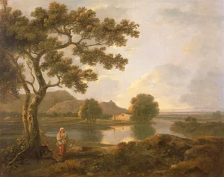 River Scene with a Farmhouse