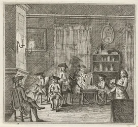 Interior with Various Figures