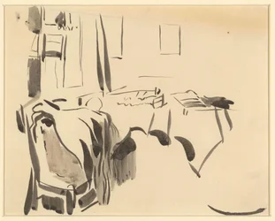 Corner of a Room with Table and Chair