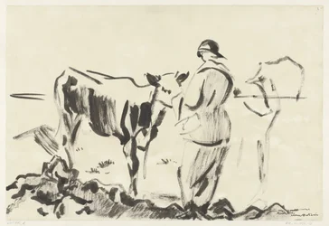 Woman with a Calf