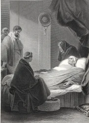 The Death of Cardinal Wolsey, engraved by A.H. Payne