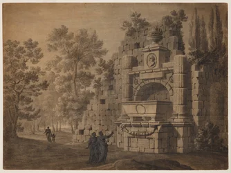 Capriccio with Ancient Figures amidst Ruined Classical Monuments