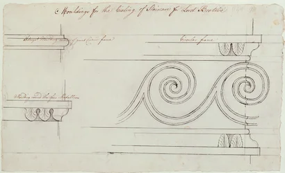 Design for the Mouldings on the Staircase, Headfort House, 1772