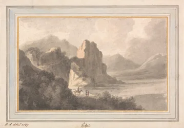 Figures in a Rocky Romantic Landscape