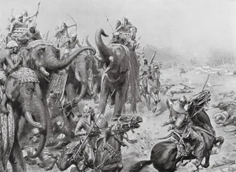 Babar introduces Field Guns at Panipat
