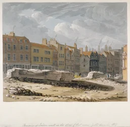 Remains of London Wall which were pulled down in 1817, City of London