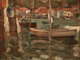 Rowing Boats by a Harbour Quay, Concarneau