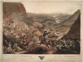 Prince Bagration Leads the Cossacks to Attack in the Alps