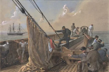 Forward Deck of the Great Eastern Cleared for the First Attempt to Grapple, 1865-66