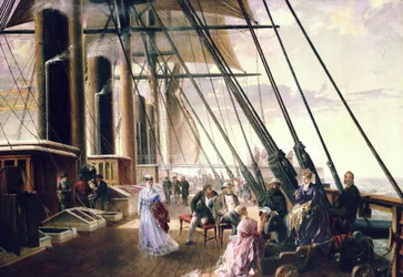 On board the steamship and wheeled 