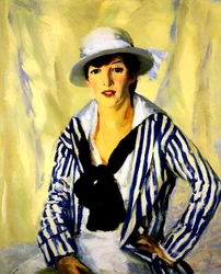 Viv in Blue Stripe, 1914