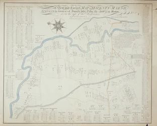 A New and Correct Map of Hackney Marsh, 1745