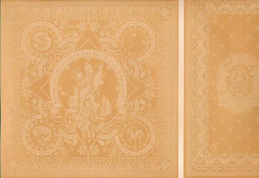 Damask Linen by Mr. C. Faber, Stuttgart and Messrs. Burre Bros. Dumferline