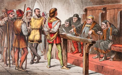 Dogberry speaks in Much Ado About Nothing, Act IV, Scene II, 