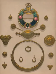 Gold Ornaments and Brooch