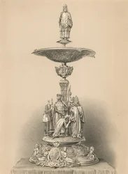 The Centre Piece in silver, the gift of Her Majesty in the name of HRH the Prince Consort and the Queen