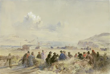 Watching Manoeuvres from the Dunes, Foilhummerum Bay, Valentia, c.1865