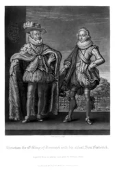 Christian IV, King of Denmark, with his eldest son Frederick, 1816