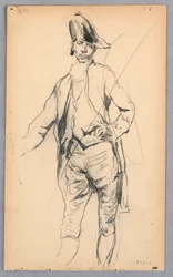 Standing Male Figure in Seventeenth-century Costume, 1876-77