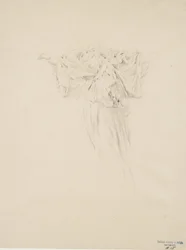 Study of Drapery for Moods to Music Mural