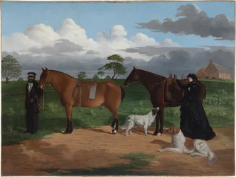Mrs Adolphus Sceales with Black Jimmie on Merrang Station