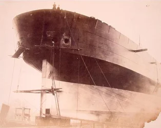 Leviathan, side view of the hull, c.1857