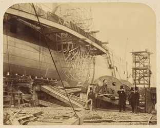The Steamship "The Great Eastern" Being Built in the Docks at Millwall