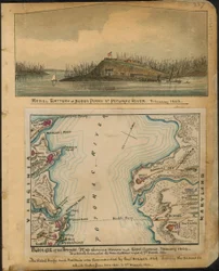Blockade of the Potomac. Map Showing Union and Rebel Batteries January 1862. The Rebels Evacuated All Their Batteries Night of 4th March 1862.