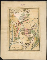 Cavalry Battle, Gettysburg, Pa. July 3rd 3:30 p.m.