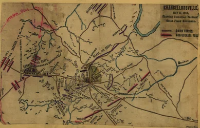 Chancellorsville, May 2, 1863, Showing Stonewall Jackson