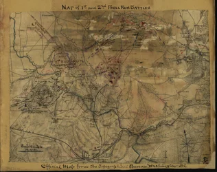 Map of 1st and 2nd Bull Run Battles
