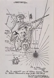 Map of an Island in the Treasure (Pirates?)