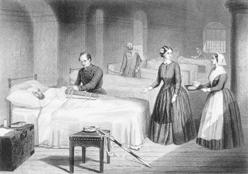 Miss Nightingale in the Hospital at Scutari, engraved by George Greatbach