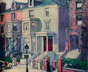 Houses in Sunlight, Hampstead, 20th Century