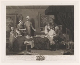 Drowning Man Regains Consciousness in His Bed (title on object: The Young Man Restored to Life)