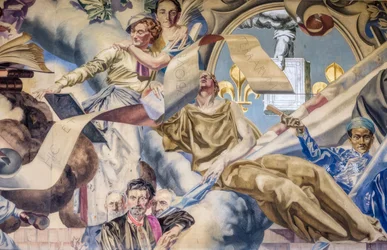 France, Paris, 14th District Town Hall, Mural Painting