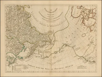 1775 Map - The Russian Discoveries, from the Map Published by the Imperial Academy of St. Petersburg