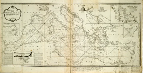A new and accurate chart of the Mediterranean Sea from the most recent surveys, ascertained and regulated by astronomical observations