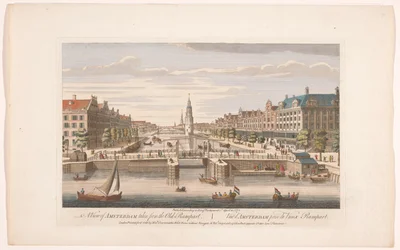 View of the Oudeschans in Amsterdam Seen from the IJ