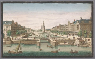 View of the Oudeschans in Amsterdam from the IJ