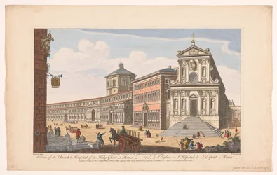 View of the Church & Hospital of the Holy Ghost at Rome