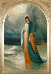 Jesus went unto them, walking on the sea, 19th century
