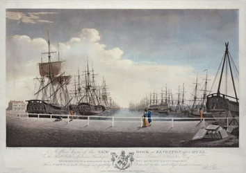 A West View of the New Dock at Kingston upon Hull