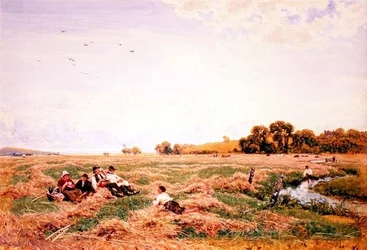 Harvesters Lunching by a Stream