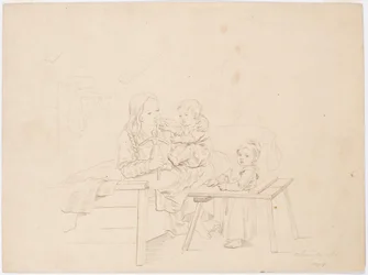 Girl with Two Children